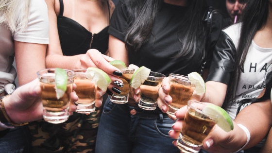 Women Drinking at Bachelorette Party